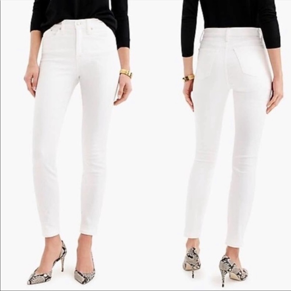White toothpick jeans by J Crew